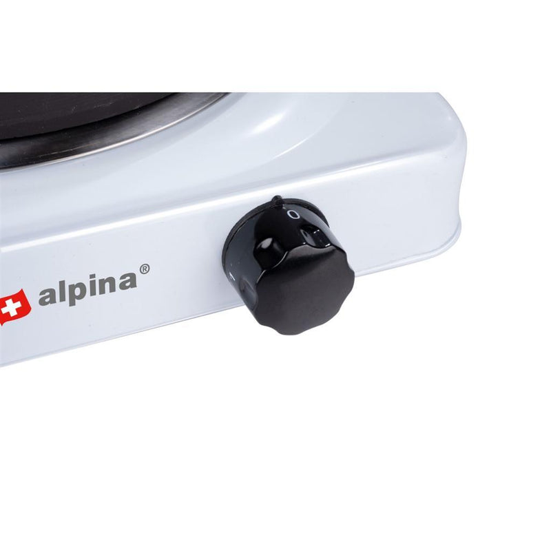 Load image into Gallery viewer, Alpina 1-pits elektrische kookplaat 1500w zwart wit