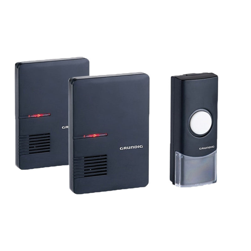 Afbeelding laden in galerijviewer, Grundig Grundig Draadloze Deurbel met 2 Ontvangers Zwart