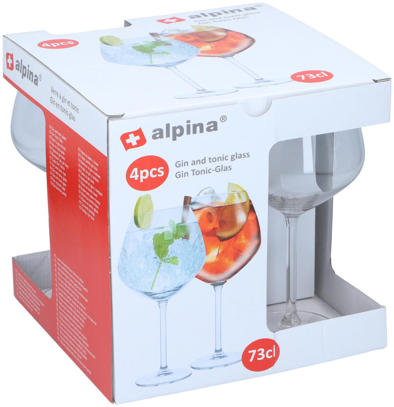 Afbeelding laden in galerijviewer, Alpina cocktailglazen 4 stuks - glazen voor gin tonic, aperol spritz en cocktails - gin tonic glas 73 cl - cocktailset - glas