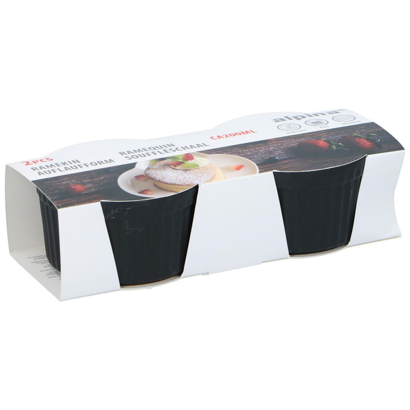Load image into Gallery viewer, Alpina mini ovenschaal zwart 2 stuks