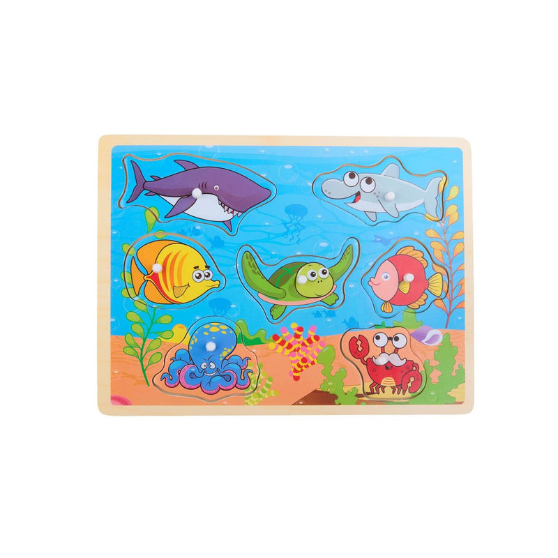 Laden Sie das Bild in Galerie -Viewer, Houten dieren puzzel 9pcs 30x22x1,5cm