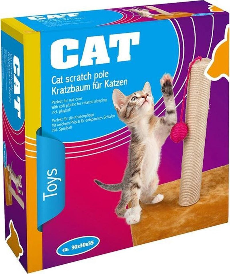 Load image into Gallery viewer, Maxxpro pet toys krabpaal met balletje hout 30 x 35 cm