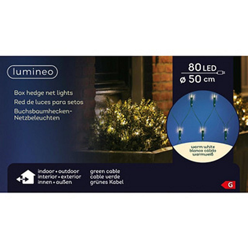 Afbeelding laden in galerijviewer, Lumineo Lumineo LED Netverlichting voor Buxus Groen Warm Wit D50cm IP44