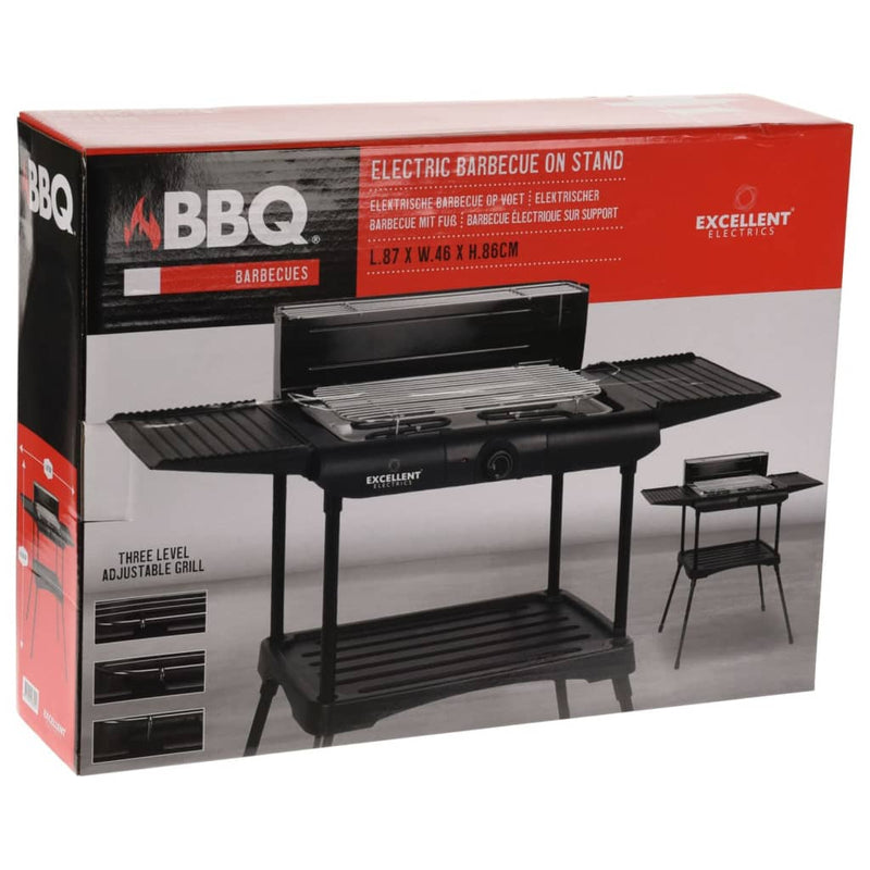 Load image into Gallery viewer, Progarden progarden barbecue elektrisch op standaard 2000 w zwart