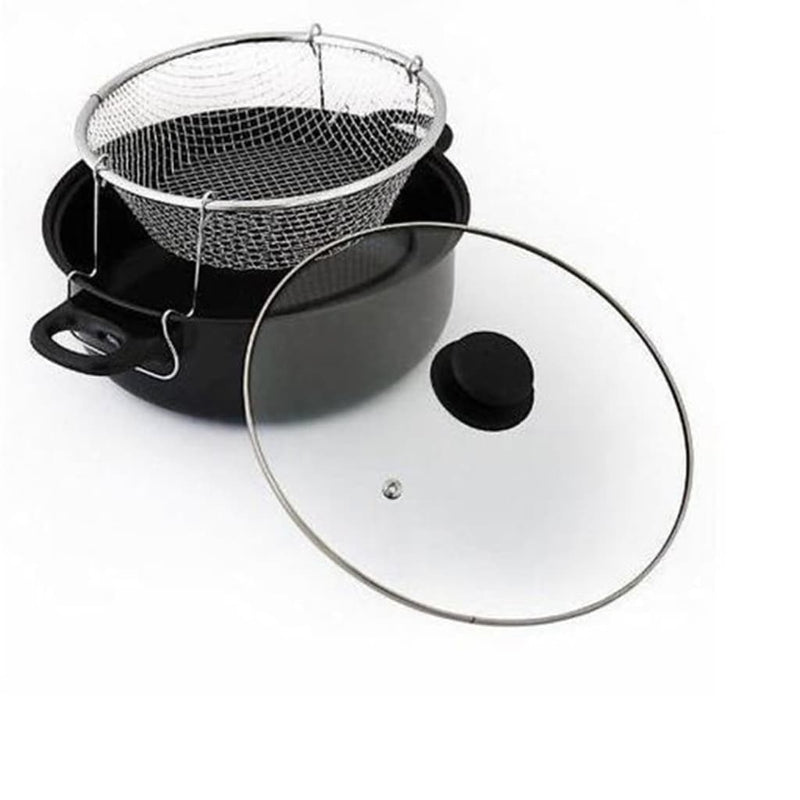 Load image into Gallery viewer, Excellent Houseware Houseware Frituurpan met glazen deksel 26 cm