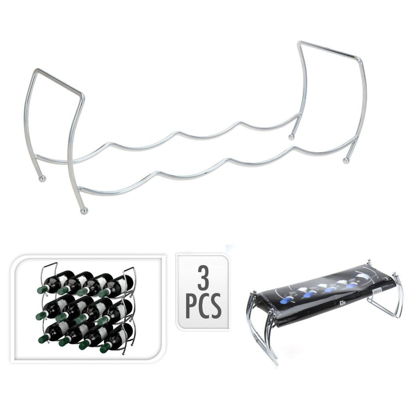 Load image into Gallery viewer, Excellent Houseware Houseware Wijnrek Stapelbaar Chroom