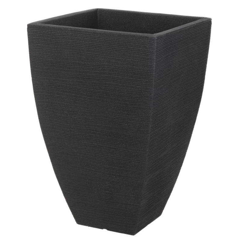 Load image into Gallery viewer, ProGarden ProGarden Bloempot geribbeld vierzijdig 43 cm antracietkleurig