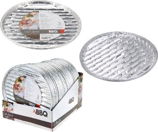Load image into Gallery viewer, Bbq barbecue grillschalen rond 35 cm 3 stuks