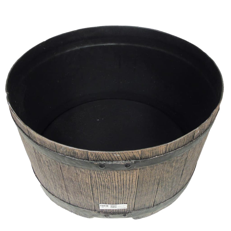 Load image into Gallery viewer, Nature regentonstandaard met hout-look 30,5x58 cm bruin