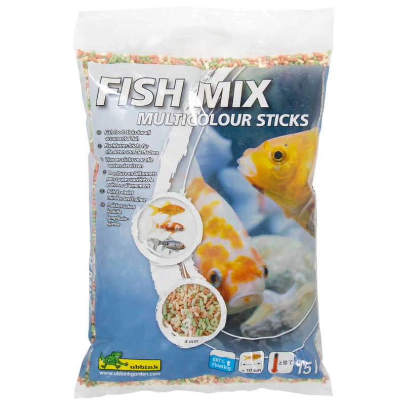 Load image into Gallery viewer, Ubbink visvoer fish mix multicolour sticks 4 mm 15 l