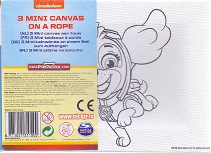 Afbeelding laden in galerijviewer, Paw patrol 3 mini canvas aan touw.(12 st