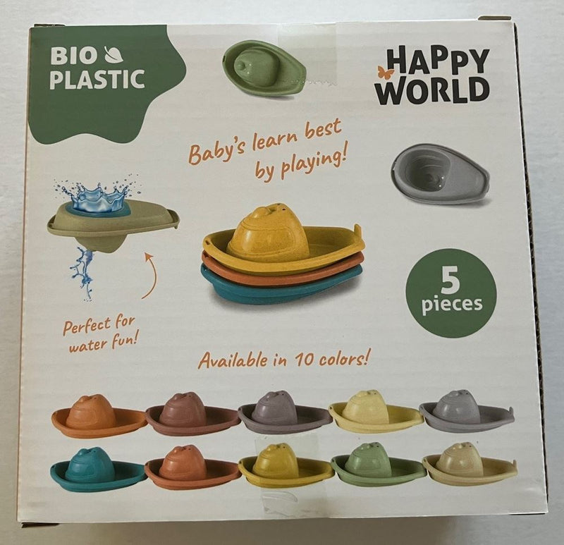 Afbeelding laden in galerijviewer, Johntoy happy world bio plastic badbootjes, 5st