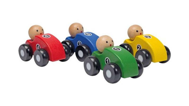 Afbeelding laden in galerijviewer, Houten auto's. 4 assortie. 3+