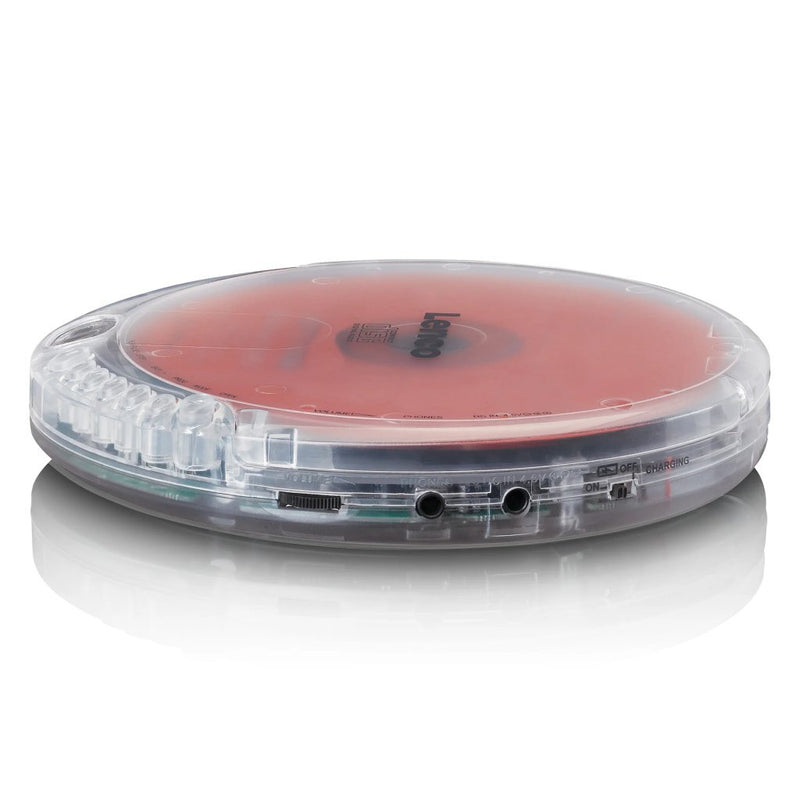 Afbeelding laden in galerijviewer, Lenco Lenco CD-012TR Portable CD Speler met Oplaadfunctie Transparant