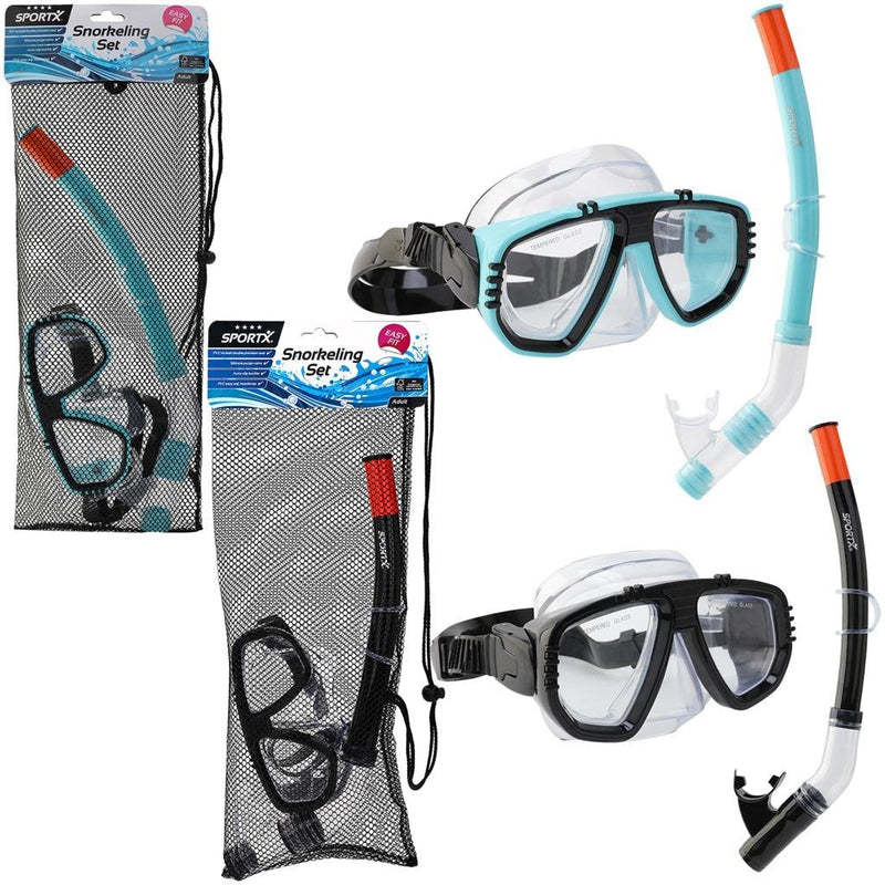 Load image into Gallery viewer, Sportx volwassenen snorkelset 4 sterren assorti