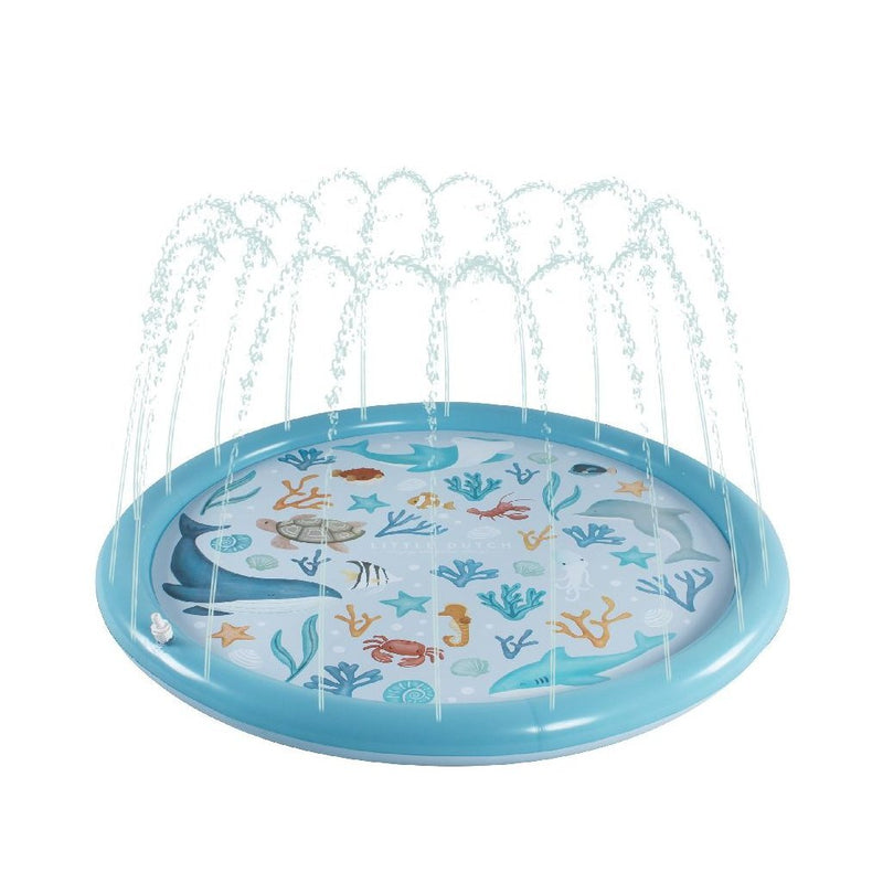 Afbeelding laden in galerijviewer, Little dutch ocean dreams sprinklermat 150 cm blauw