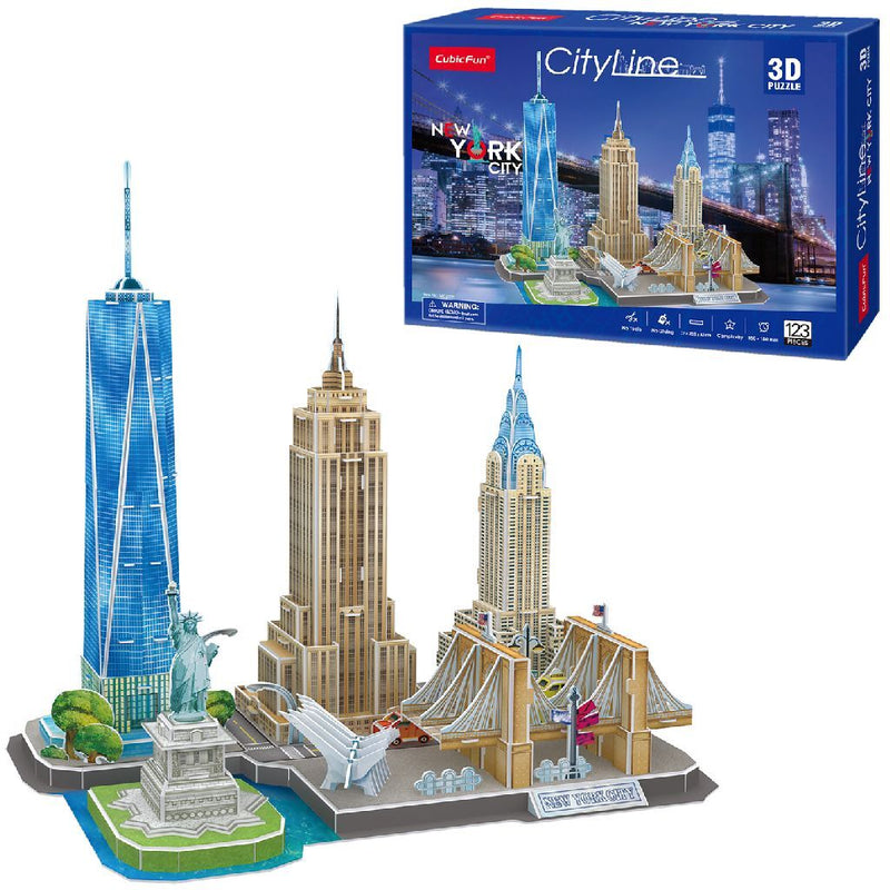 Load image into Gallery viewer, Cubic fun city line 3d puzzel new york city 123 stukjes
