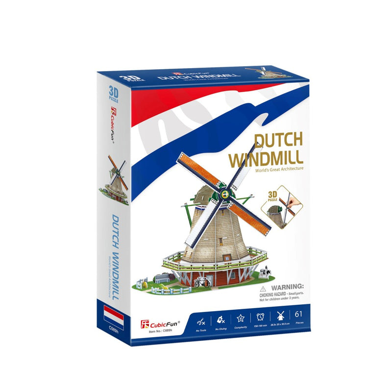 ギャラリービューアに画像をロードする, Cubic fun 3d puzzel hollandse windmolen 61 stukjes