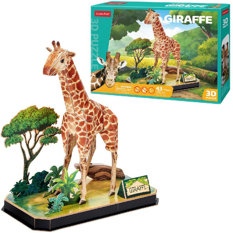 Load image into Gallery viewer, Cubic fun 3d puzzel giraffe 43 stukjes