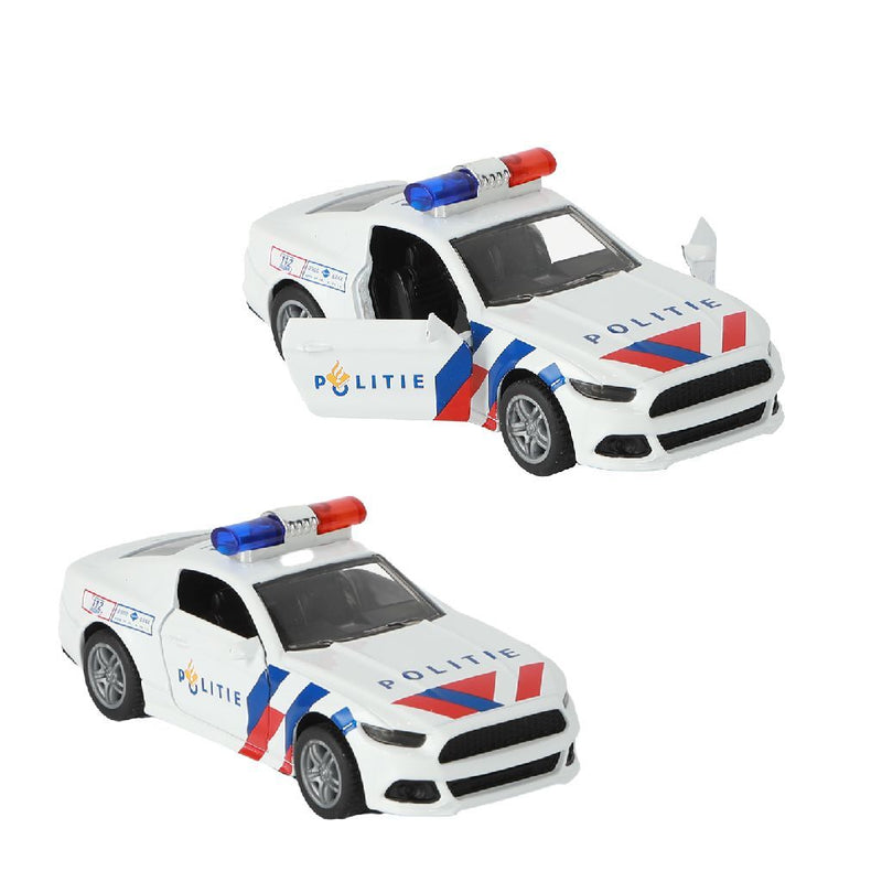 Load image into Gallery viewer, 112 pull-back politie sportwagen 1:36 + licht en geluid