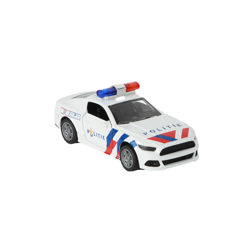 Load image into Gallery viewer, 112 pull-back politie sportwagen 1:36 + licht en geluid