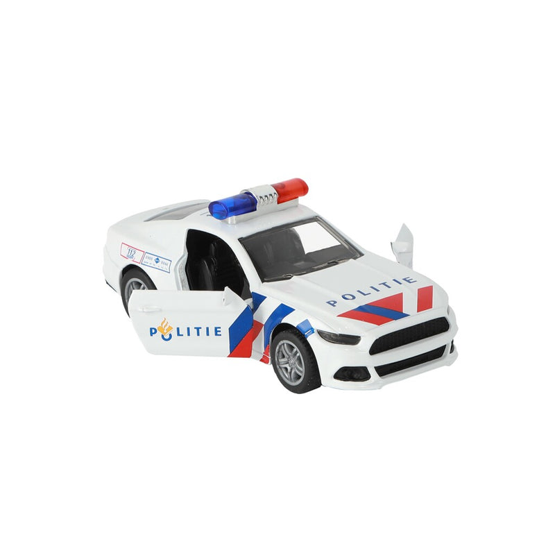 Load image into Gallery viewer, 112 pull-back politie sportwagen 1:36 + licht en geluid