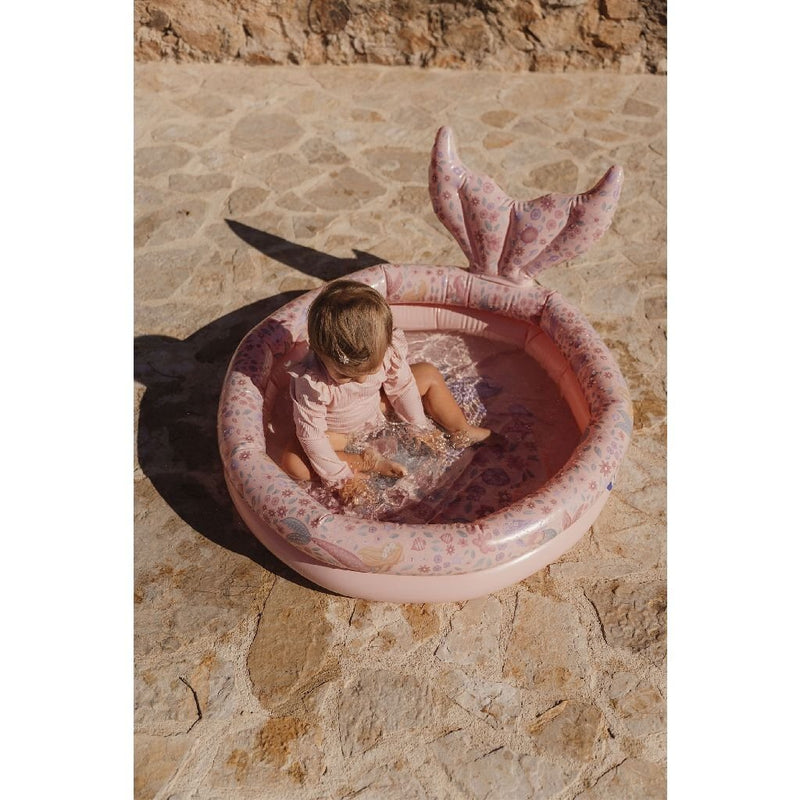 Afbeelding laden in galerijviewer, Little dutch dreamy mermaid zwembad met staart 80 cm roze
