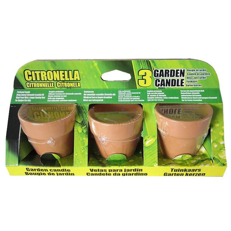Chargez l'image dans la visionneuse de la galerie, Basic Citronellakaarsen in Terracotta Potje 6.5 cm 3 Stuks
