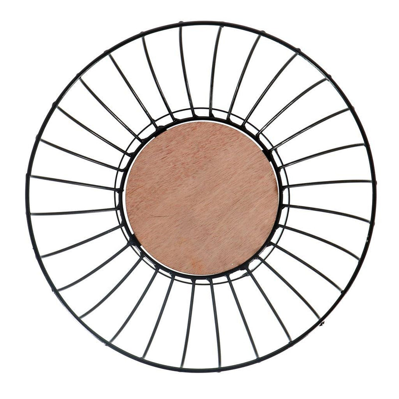 Load image into Gallery viewer, Overige merken metalen fruitschaal 28 cm zwart hout