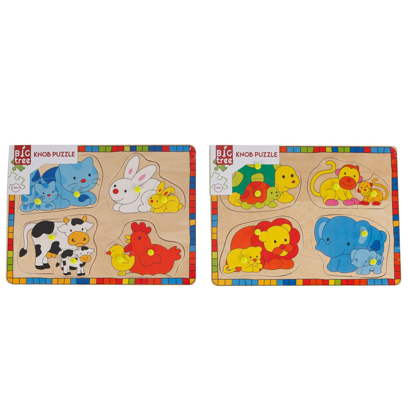 Load image into Gallery viewer, Big tree houten inlegpuzzel dieren