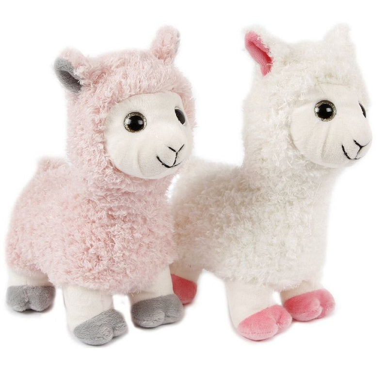 Afbeelding laden in galerijviewer, Basic alpaca knuffel 24 cm wit