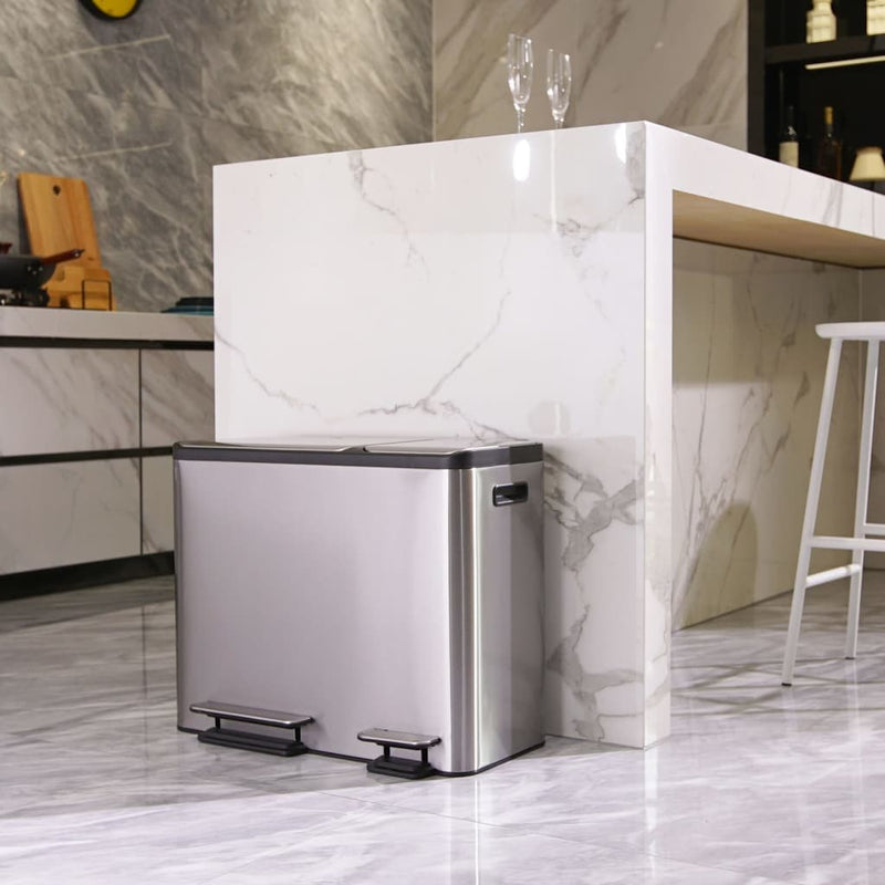 Load image into Gallery viewer, Eko pedaalemmer ecocasa 3x15 l matzilverkleurig