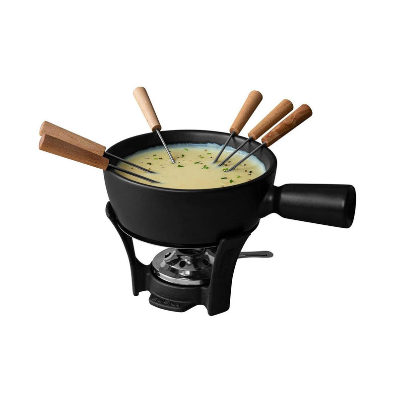 Cargue la imagen en el visor de la galería, Boska nero fondueset keramiek gietijzer 1,3l