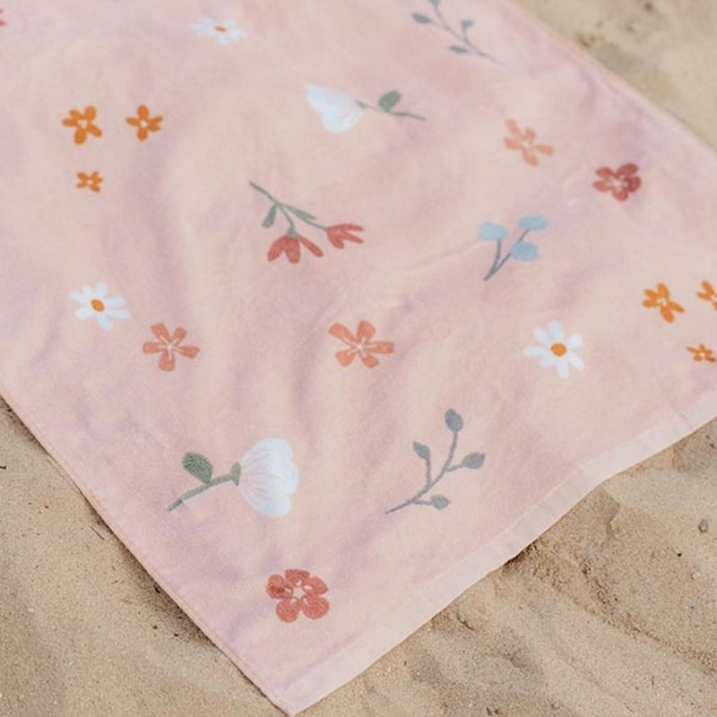 Laden Sie das Bild in Galerie -Viewer, Merkloos sans marque little dutch pink flowers strandlaken 60x120 cm lichtroze