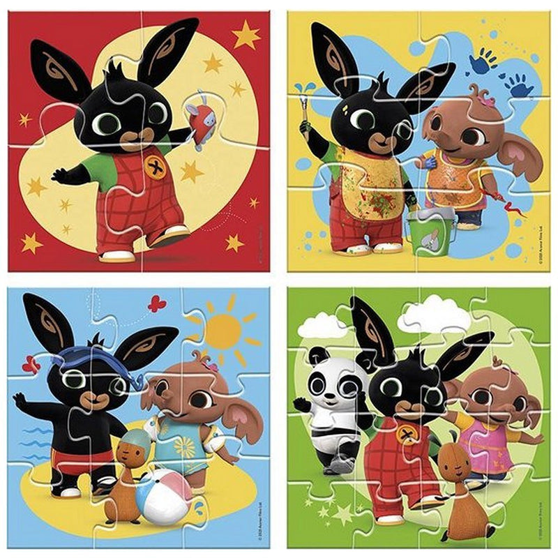 Afbeelding laden in galerijviewer, Bambolino bing puzzel 4 in 1 educatief peuter speelgoed - kinderpuzzel 4x6x9x16 stukjes leren puzzelen - cadeautip puzzel 3 jaar en ouder - toys