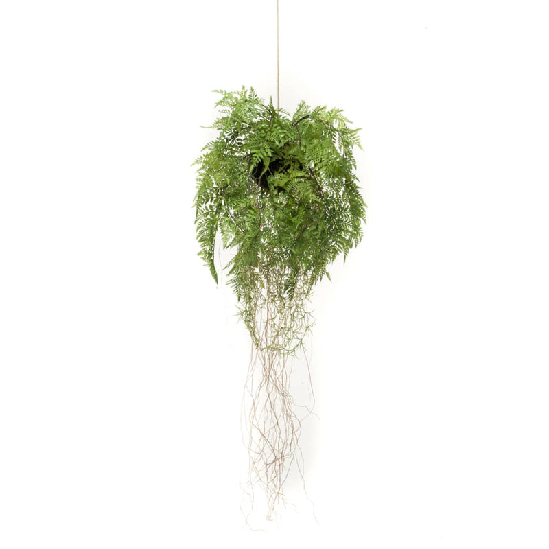 Load image into Gallery viewer, Emerald Emerald Kunstvaren hangend met wortels 35 cm