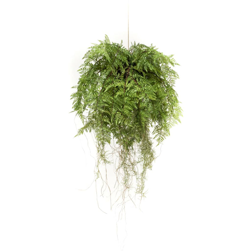 Load image into Gallery viewer, Emerald Emerald Kunstvaren hangend met wortels 55 cm