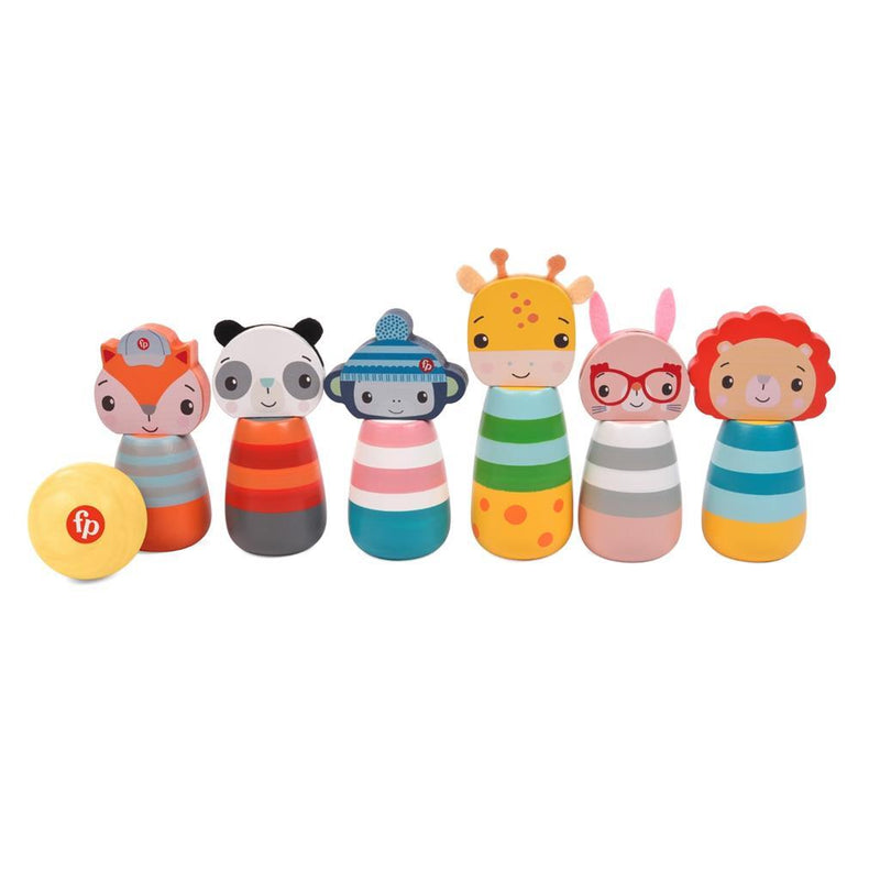 Load image into Gallery viewer, Fisher price houten kegelspel dieren
