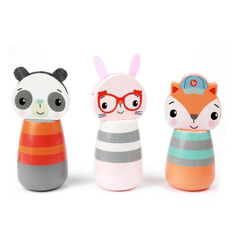 Load image into Gallery viewer, Fisher price houten kegelspel dieren