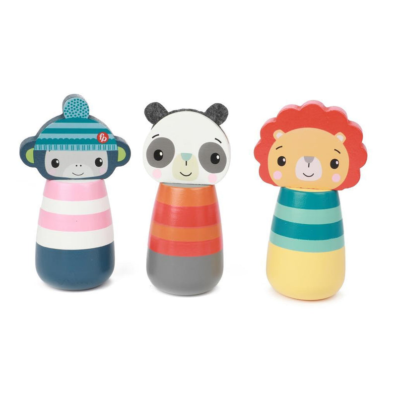 Load image into Gallery viewer, Fisher price houten kegelspel dieren