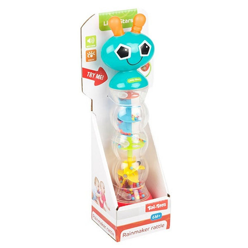 Afbeelding laden in galerijviewer, Toi-toys little stars rups rammelaar met spiegel