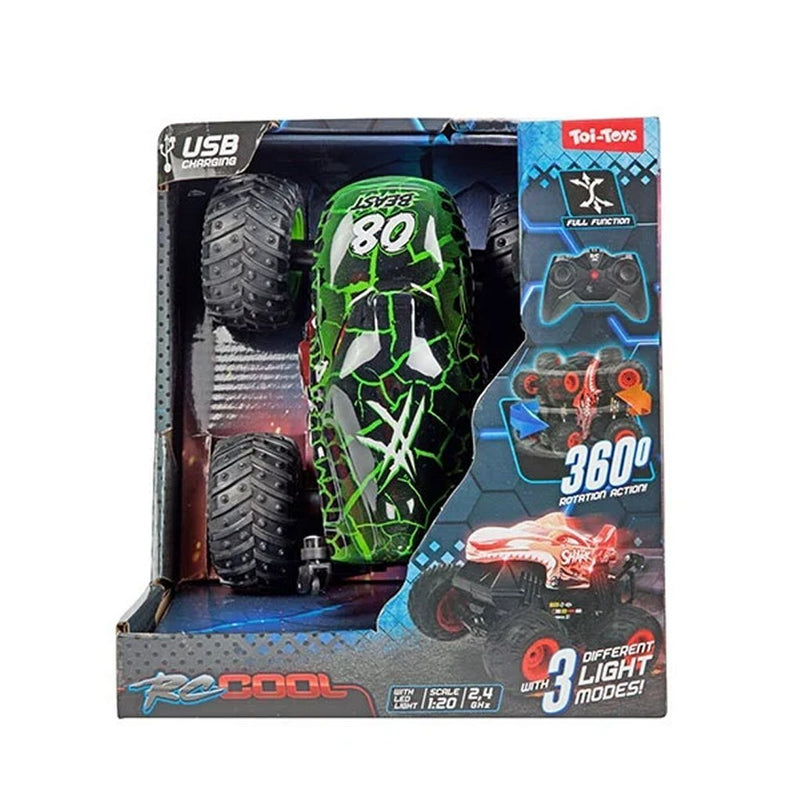 Afbeelding laden in galerijviewer, Toi-toys rc-cool monstertruck 1:20 + licht assorti