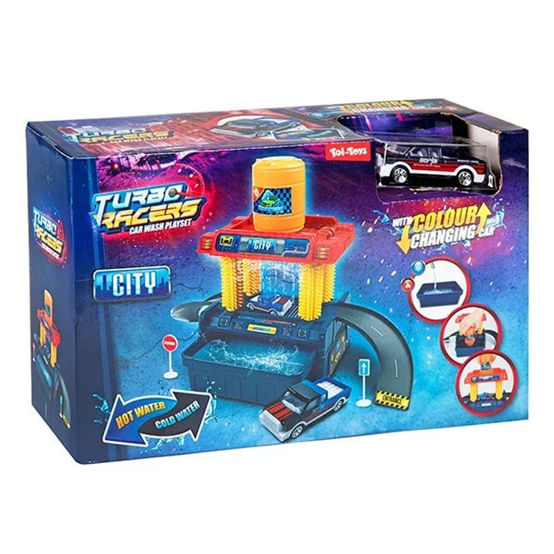 Afbeelding laden in galerijviewer, Toi-toys turbo racers car wash set
