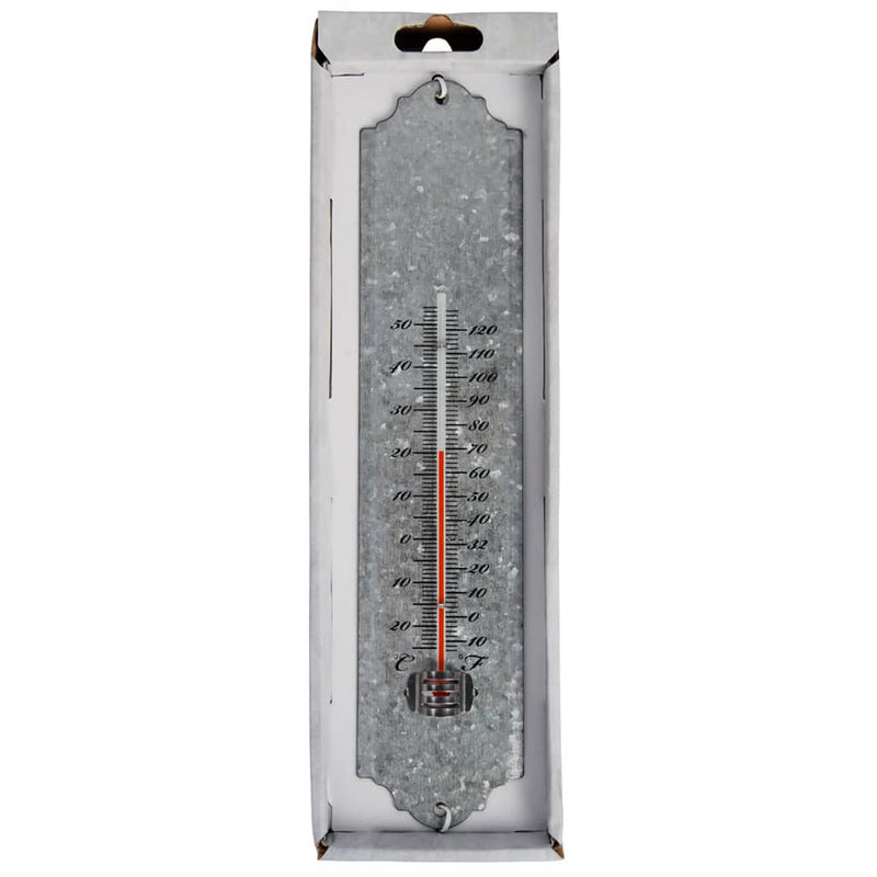 Load image into Gallery viewer, Esschert design wandthermometer 30 cm schrootzink oz10