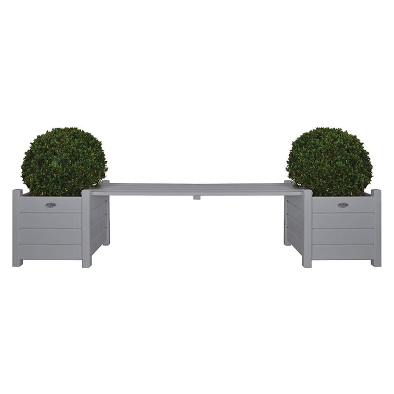 Load image into Gallery viewer, Esschert design bank met plantenbak grijs cf33g