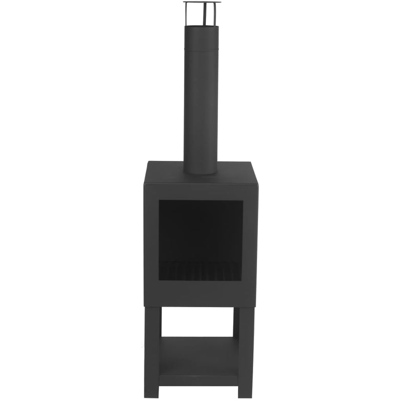 Load image into Gallery viewer, Esschert design tuinhaard met houtopslag zwart ff410