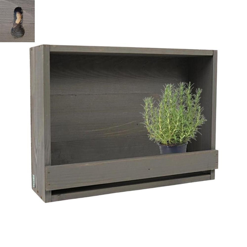 Load image into Gallery viewer, Esschert design houten bloempothouder 12.3x39.1x28.9 cm grijs