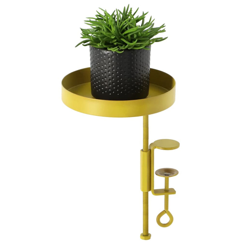 Load image into Gallery viewer, Esschert design plantenblad met klem rond s goudkleurig