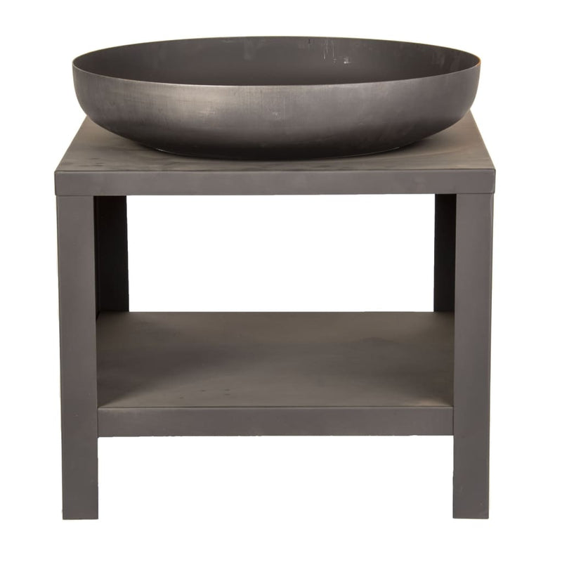 Load image into Gallery viewer, Esschert Design Esschert Design Vuurschaal met houtopslag 62 cm zwart