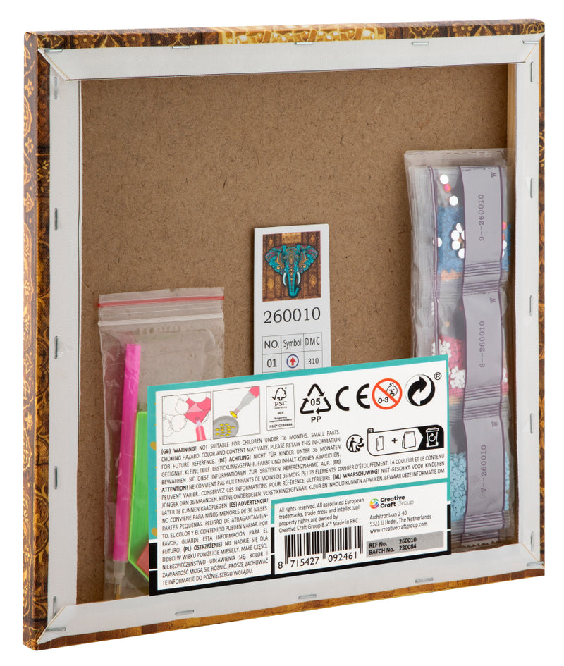 Load image into Gallery viewer, Canvas Diamond Painting Olifant, 30x30cm